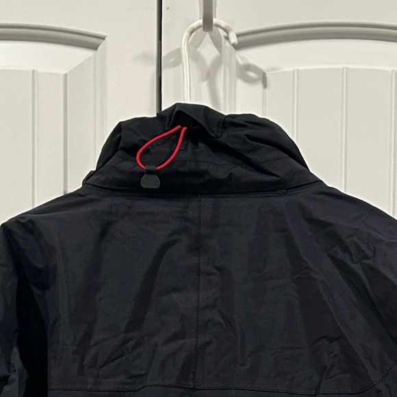 L.L. Bean Men's Black Rain Jacket with Red Accents - Picture 10 of 11